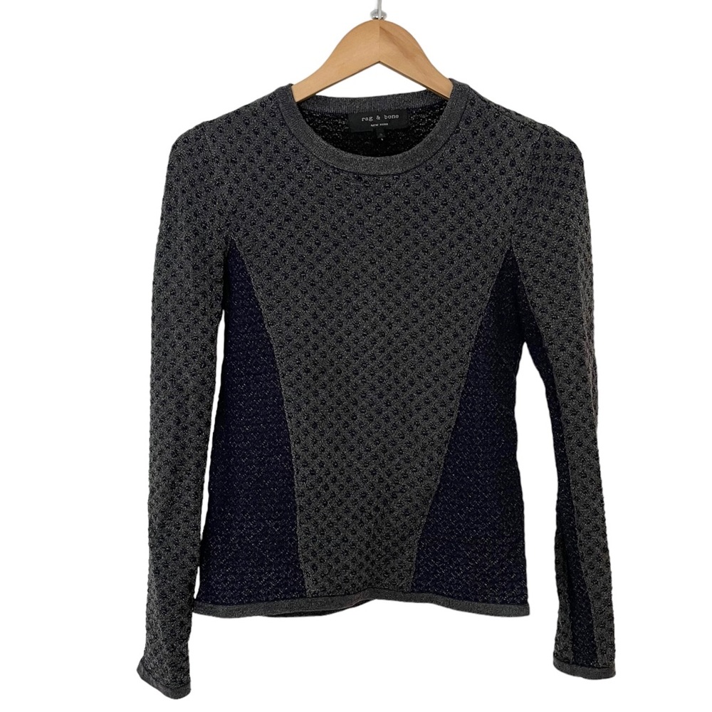 RAG AND BONE Metallic Knit Sweater - Like New, Small